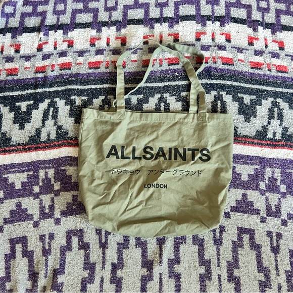 All Saints Underground tote in Nori Green - Picture 1 of 5